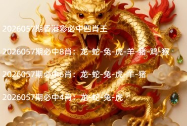 2026057期香港彩必中四肖王