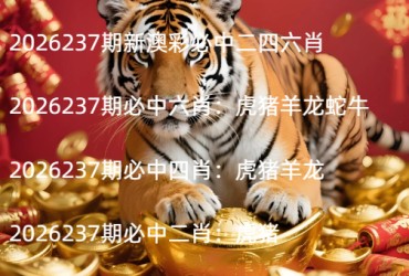 2026237期新澳彩必中二四六肖