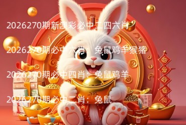 2026270期新澳彩必中二四六肖