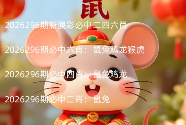 2026296期新澳彩必中二四六肖
